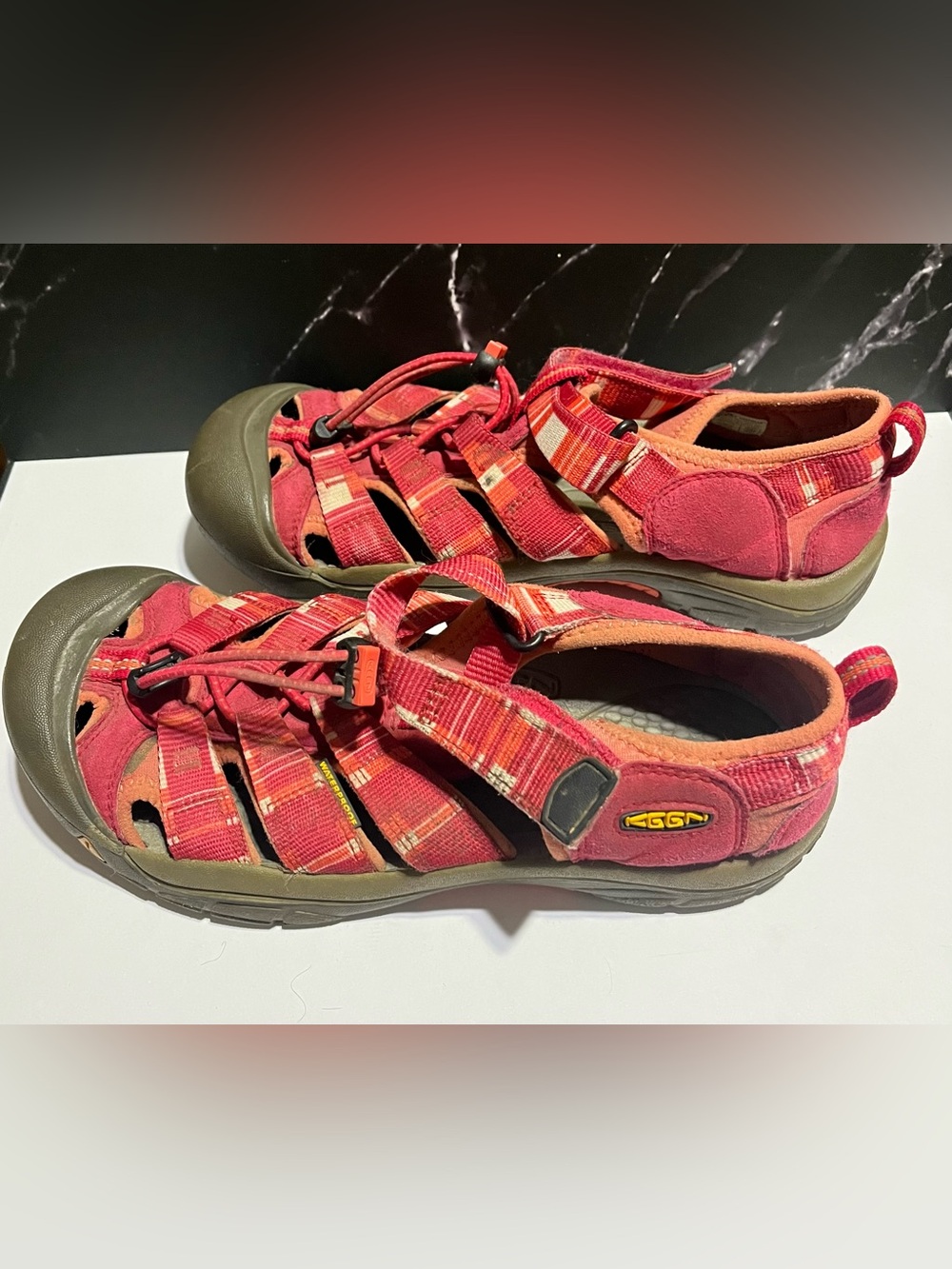 Keen Red Pink and Orange Women's Newport H2 Hiking Sandals